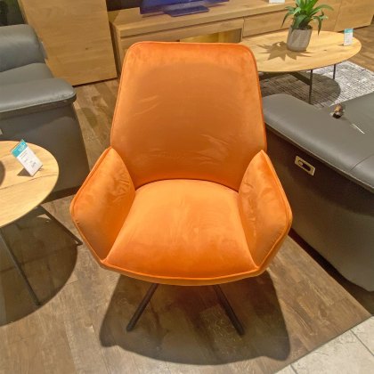 Uno - Dining Chair (Burnt Orange Fabric)