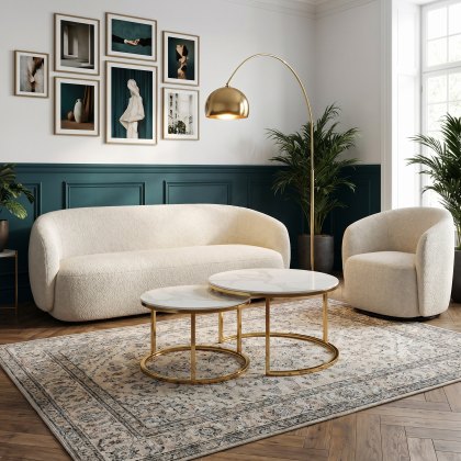 Berkshire - Round Coffee Table Nest (White Ceramic)