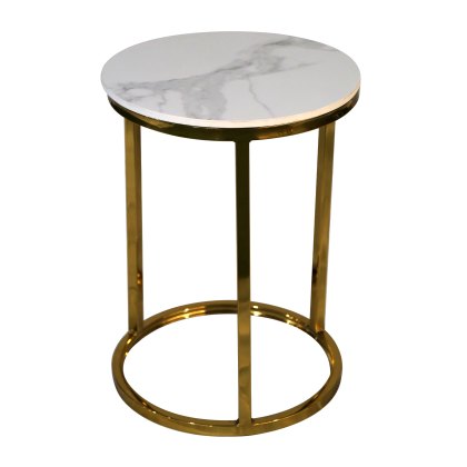 Berkshire - Round End Table (White Ceramic)