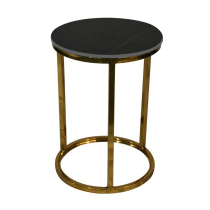 Berkshire - Round End Table (Black Ceramic)