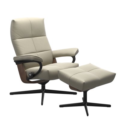 Stressless David - Recliner Chair with Footstool (Cross Base)