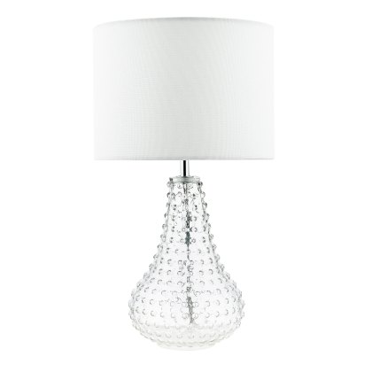 Dar - Kristina Table Lamp Textured Glass With Shade Dar - Kristina Table Lamp Textured Glass With Shade