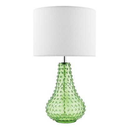 Dar - Kristina Table Lamp Green Glass With Shade Dar - Kristina Table Lamp Green Glass With Shade