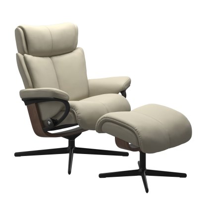 Stressless Magic - Recliner Chair with Footstool (Cross Base)
