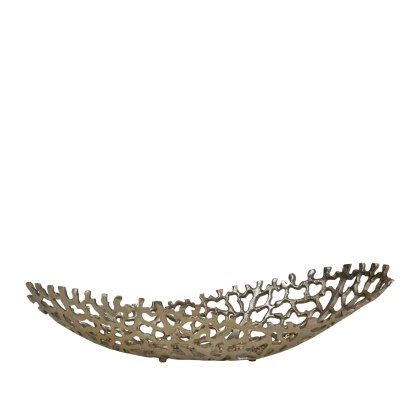 Aussie - Gold Coral Aluminium Ellipse Bowl (26x63x16cm)