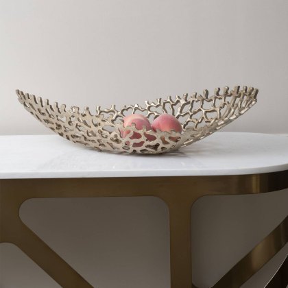 Aussie - Gold Coral Aluminium Ellipse Bowl (26x63x16cm)