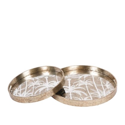 Accessories - Palm Tree Set Of 2 Trays Accessories - Palm Tree Set Of 2 Trays