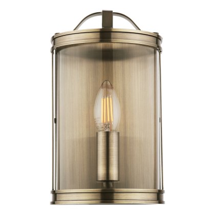 Laura Ashley - Harrington Wall Light Antique Brass and Glass