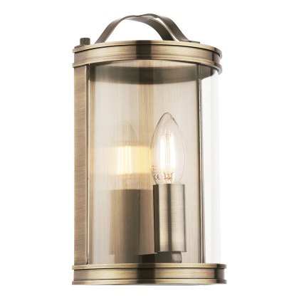 Laura Ashley - Harrington Wall Light Antique Brass and Glass