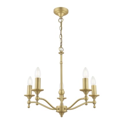 Laura Ashley Ludchurch - 5 Light Armed Pendant Matt Fitting Only (Antique Brass)