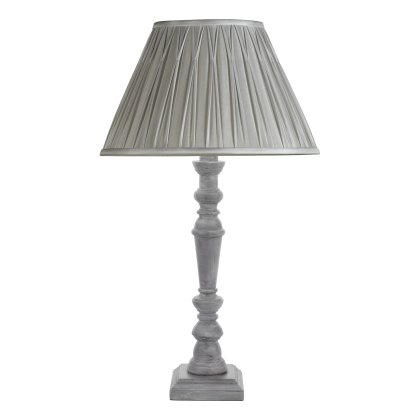 Laura Ashley - Tate Table Lamp Distressed Grey and Polished Chrome (Base Only)