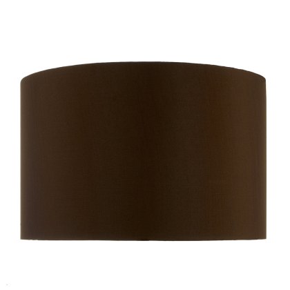 Dar - Voyage Faux Silk Drum Shade 38cm (Brown)