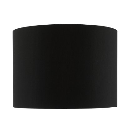 Dar - Roja Cotton Drum Shade 24cm (Black)