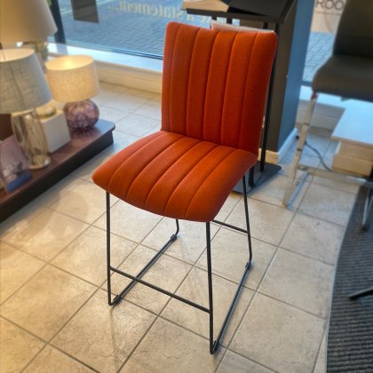 Aura - Bar Stool (Burnt Orange Fabric)