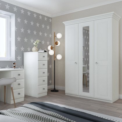 Devon - Three Door Wardrobe with Mirror (Soft Close)