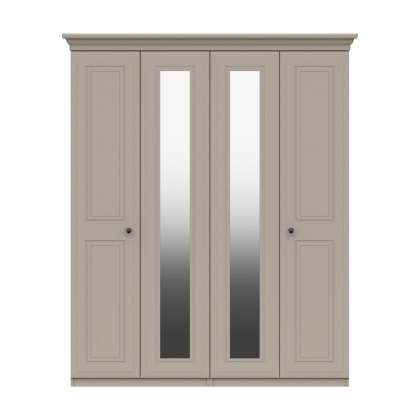 Devon - Four Door Wardrobe with Two Mirrors (Soft Close)