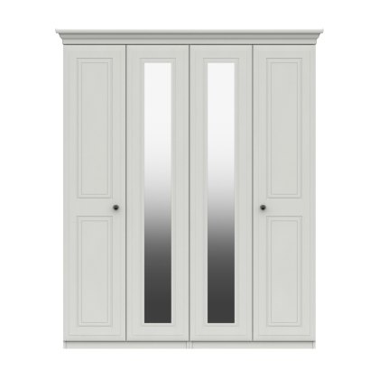 Devon - Four Door Wardrobe with Two Mirrors (Soft Close)