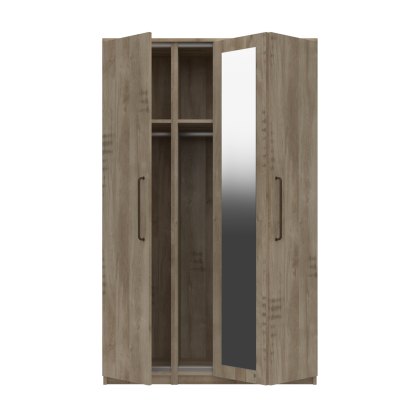 Dorset - Three Door Bifold Wardrobe with Mirror (Soft Close)