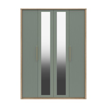 Exeter - Tall Four Door Wardrobe with Two Mirrors (Soft Close)