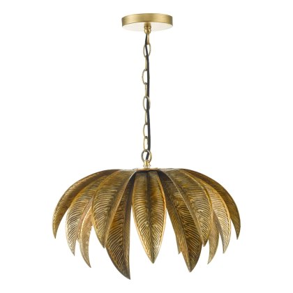 Dar - Cara 1 Light Pendant Antique Gold