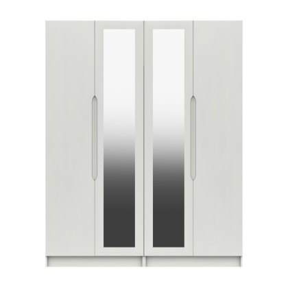 Paignton - Tall Four Door Wardrobe with Two Mirrors (Soft Close)