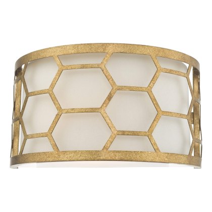 Dar - Epstein 1 Light Wall Light Gold Ivory