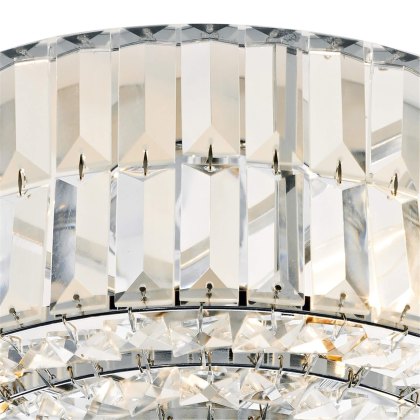 Dar - Errol Crystal Semi Flush Fitting Polished Chrome