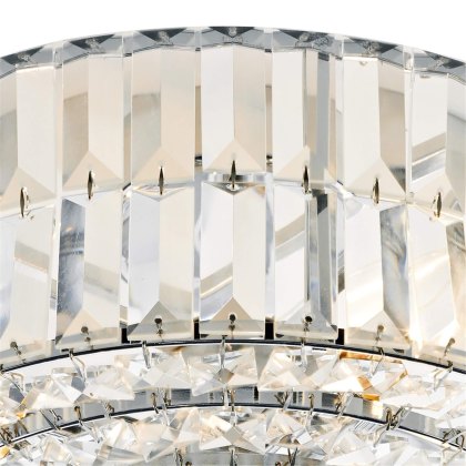 Dar - Errol Crystal Semi Flush Fitting Polished Chrome