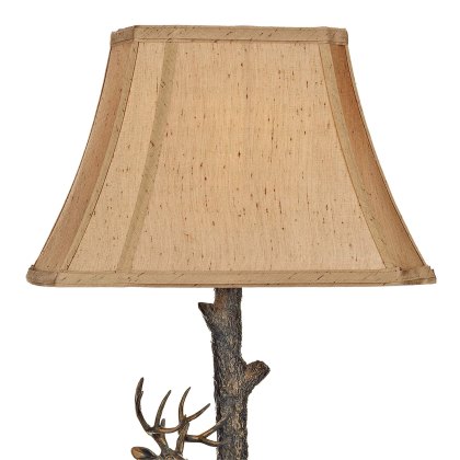 Dar - Gulliver Deer Table Lamp in Aged Brass With Shade