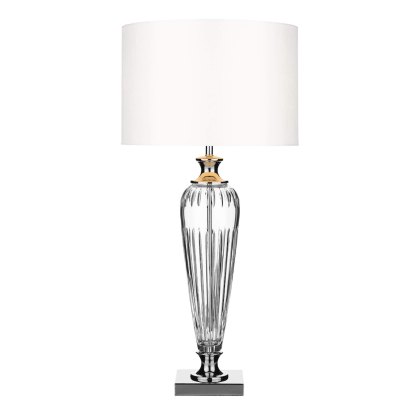 Dar - Hinton Table Lamp Polished Chrome Crystal With Shade