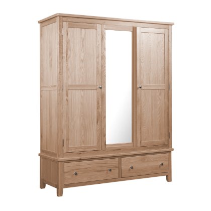 Hartford - Triple Wardrobe (Oak)
