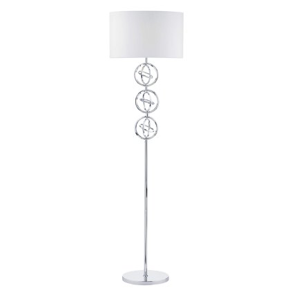 Dar - Innsbruck Floor Lamp Polished Chrome With Shade