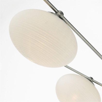 Dar - Jasper 5 Light Semi Flush Nickel