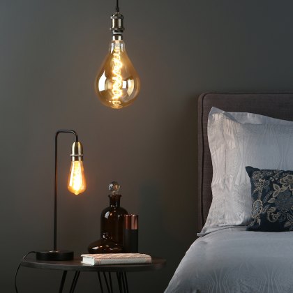 Dar - Kiefer Table Lamp Black & Antique Brass