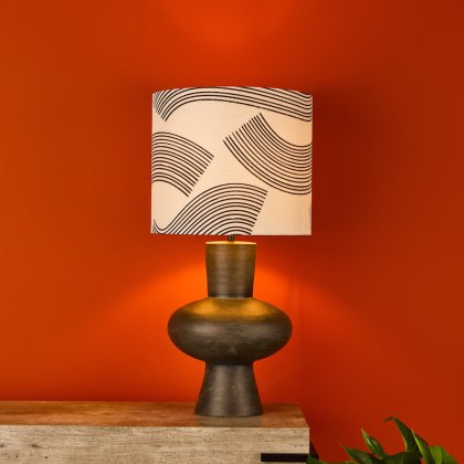 Dar - Miho Table Lamp Black/Bronze With Shade