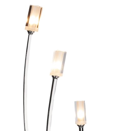 Dar - Morgan 3 Light Floor Lamp Polished Chrome