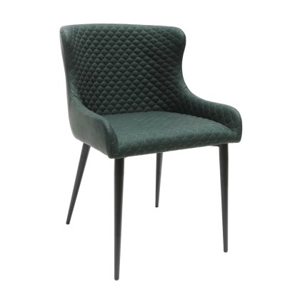 Gibralta - Dining Chair (Bottle Green Faux Leather)