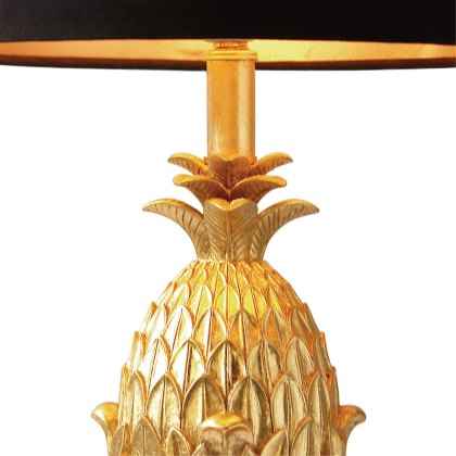 Dar - Pineapple Table Lamp Gold With Shade