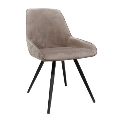 Malta - Dining Chair (Taupe Velvet)
