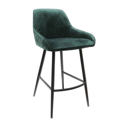 Malta - Bar Stool (Forest Green Velvet)