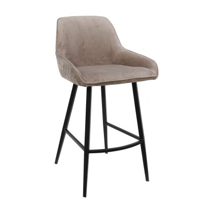 Malta - Bar Stool (Taupe Velvet)
