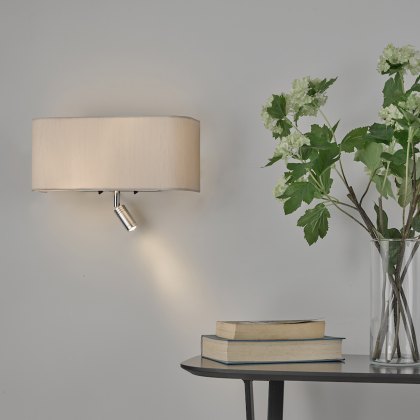 Dar - Ronda 3 Light Wall Light Ivory With LED Reading Light