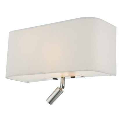 Dar - Ronda 3 Light Wall Light Ivory With LED Reading Light