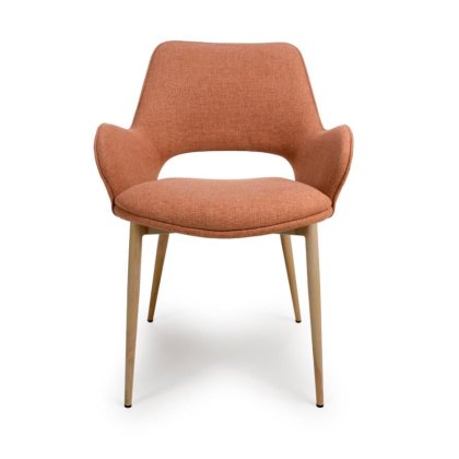 Sydney - Fabric Dining Chair (Brick)