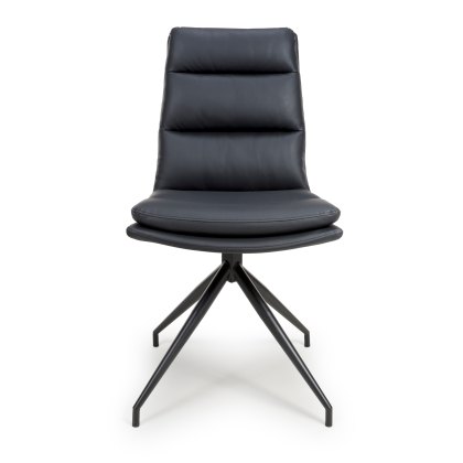 Nobo - Swivel Chair (Black Faux Leather)