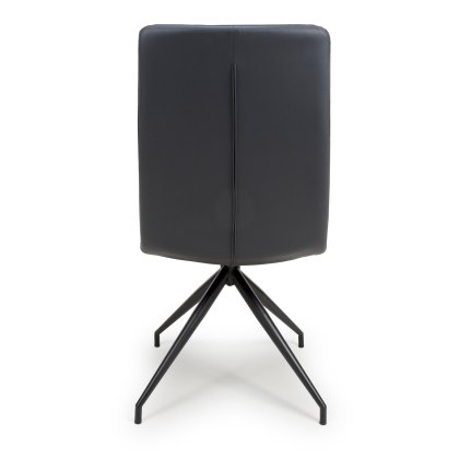 Nobo - Swivel Chair (Black Faux Leather)