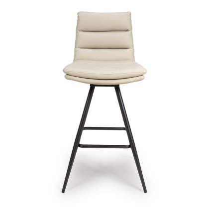 Nobo - Swivel Counter Chair (Taupe Faux Leather)