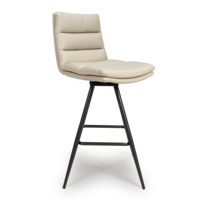 Nobo - Swivel Counter Chair (Taupe Faux Leather)