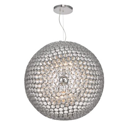 Dar - Serafina 6 Light Pendant Brushed Chrome Large !!disco!!