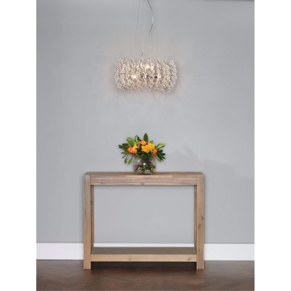Dar - Sestina 6 Light Pendant Crystal Beads Chrome Frame